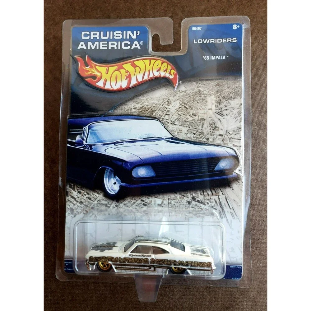 2002 Hot Wheels '65 CHEVY IMPALA White CRUSIN' AMERICA LOWRIDERS SERIES Gold 6SP